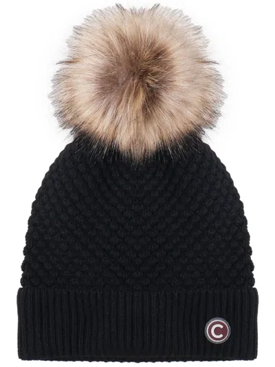 Colmar Faux-fur Beanie Hat In Black