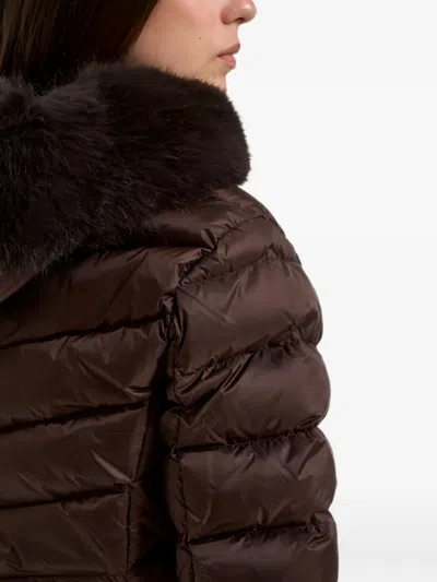 Colmar Faux-fur Hooded Jacket In 브라운