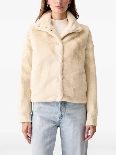 Colmar Faux-fur Panelled Jacket In Neutral