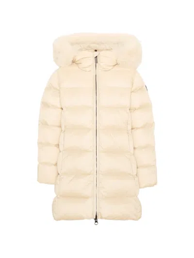 Colmar Kids' Faux-fur Trim Padded Coat In Neutrals
