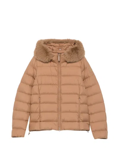 Colmar Faux-fur Trim Quilted Jacket In Neutral