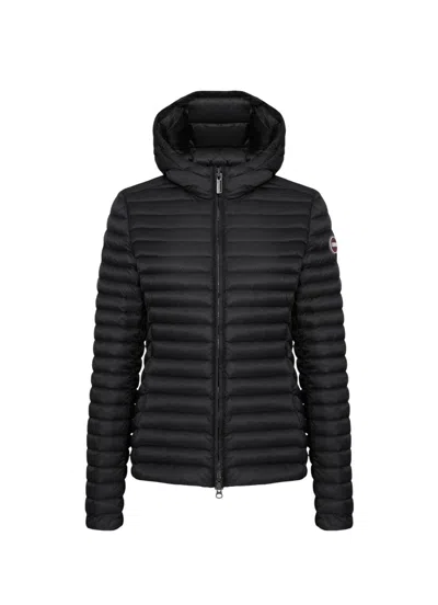 Colmar Fitted Down Jacket With Fixed Hood For Women In Black