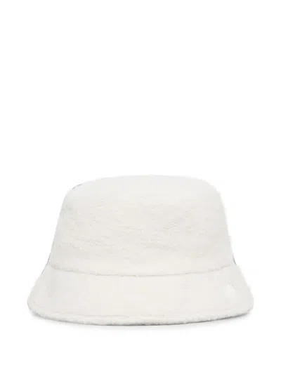 Colmar Fleece-texture Bucket Hat In White