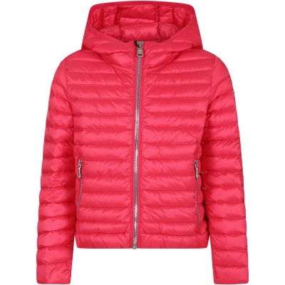 Colmar Kids' Fuchsia Down Jacket For Girl With Logo