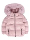 Colmar Lilac Down Jacket For Baby Girl With Logo In Purple