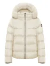 Colmar Fur-trimmed Quilted Puffer Jacket In White