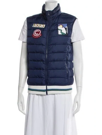Pre-owned Colmar Graphic Print Down Jacket In Blue