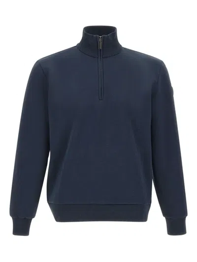 Colmar Half-zip Logo-patch Sweatshirt In Blue