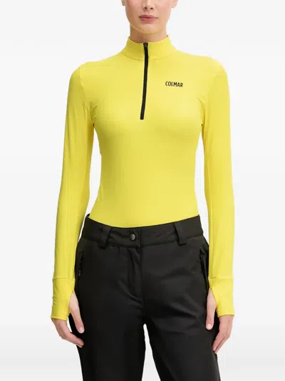 Colmar Half-zip Mock-neck Ski Top In Yellow