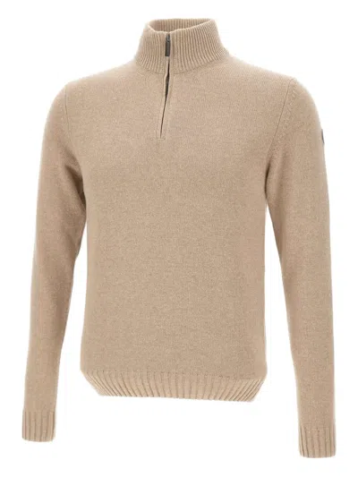 Colmar Half-zip Ribbed Sweater In Neutral
