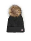 Colmar Hat With Fur Pompom In Black