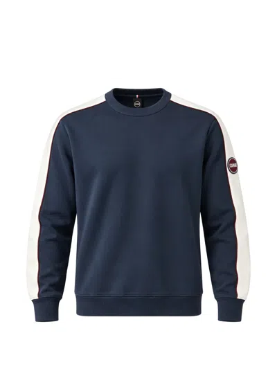 Colmar Heritage Logo-patch Side-stripe Sweatshirt In Blue