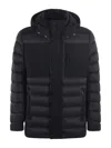 Colmar High Neck Hooded-puffer Jacket In Black