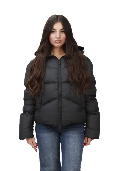Colmar High-collared Quilted Black Down Jacket