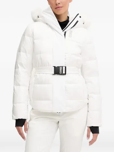 Colmar Hooded Belted Ski Jacket In White