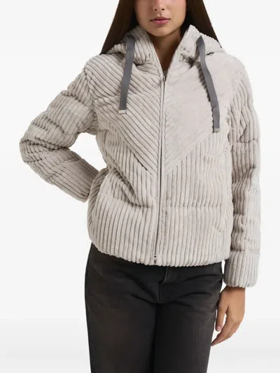 Colmar Hooded Corduroy Jacket In Neutral
