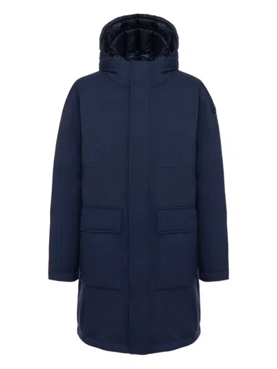 Colmar Hooded Flap-pocket Coat In Blue