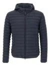 Colmar Hooded Horizontal-quilted Down Jacket In Blue
