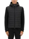 Colmar Hooded Jacket With Knitted Sleeves In Black
