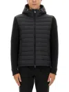 Colmar Hooded Jacket With Knitted Sleeves In Black