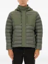 Colmar Seamless Water Repellent Hooded Down Jacket In Green