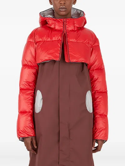 Colmar Hooded Puffer Jacket In Red
