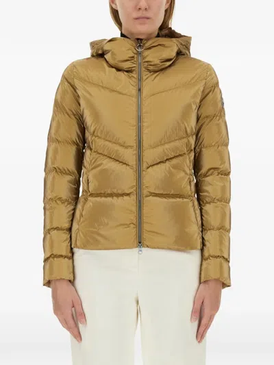Colmar Hooded Quilted Jacket In Gold
