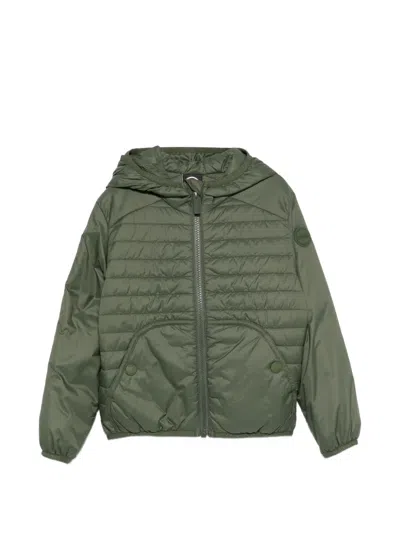 Colmar Kids' Hooded Quilted Jacket In Green