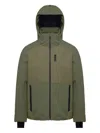 Colmar Hooded Ribbed Ski Jacket In Green