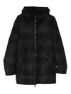 Colmar Hooded Zip Coat In Black