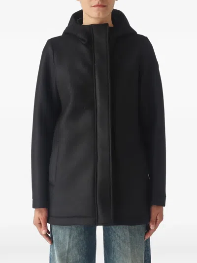Colmar Hooded Zip-up Coat In Black