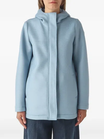 Colmar Hooded Zip-up Single-breasted Coat In Blue