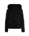 Colmar Quilted Fur-trimmed Down Jacket In Black
