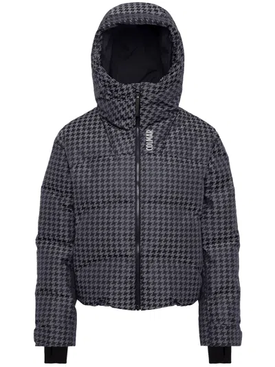 Colmar Houndstooth Puffer Jacket In Gray