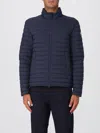 Colmar Hooded Horizontal-quilted Down Jacket In Blue
