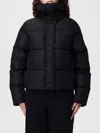 Colmar Animal Print Down Jacket With Maxi Collar Black In Black