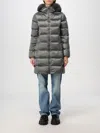 Colmar Furred Hood Mid-length Padded Jacket In Charcoal