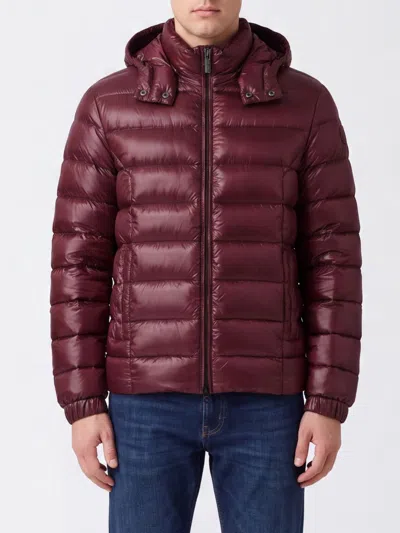 Colmar Shiny Detachable Hood Adjustable Hem Down Jacket In Red