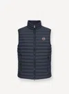 Colmar Quilted Logo Vest In Blue