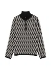 Colmar Jacquard-pattern Half-zip Sweater In Multi