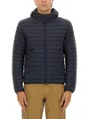 Colmar Lightweight Down Jacket With Hood In Blue