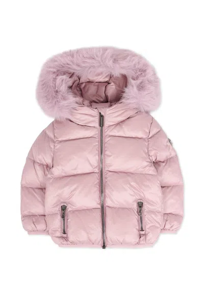 COLMAR LILAC DOWN JACKET FOR BABY GIRL WITH LOGO