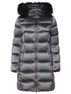 Colmar Furred Hood Mid-length Padded Jacket In Grey