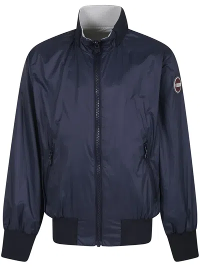 Colmar Kids' Logo-appliqué Reversible Jacket In Blue