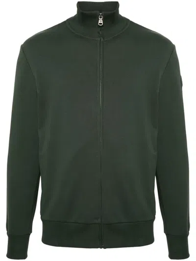 Colmar Logo-appliqué Zip-up Sweatshirt In Green