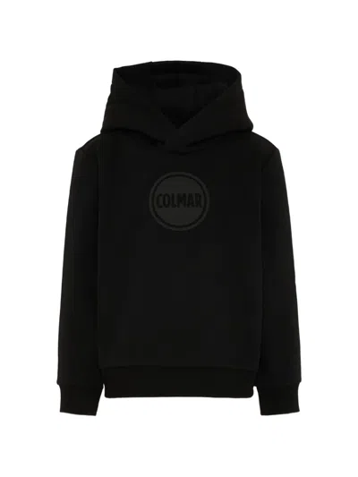 Colmar Kids' Logo Hooded Sweatshirt In Black