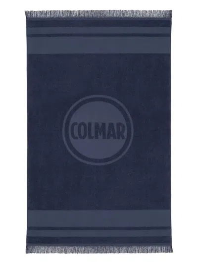 Colmar Logo-jacquard Fringed Towel In Blue