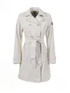 COLMAR LOGO-PATCH DOUBLE-BREASTED BELTED TRENCH COAT