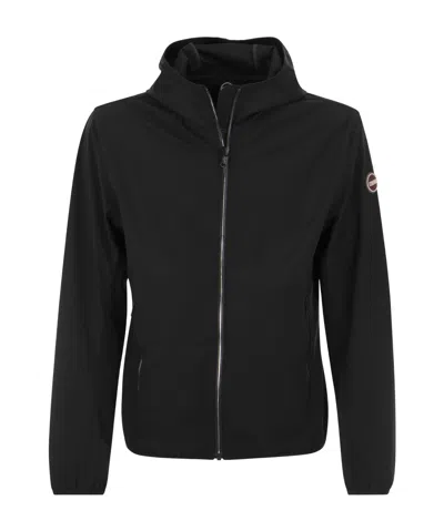 Colmar Logo Patch Hooded Zipped Jacket In Black