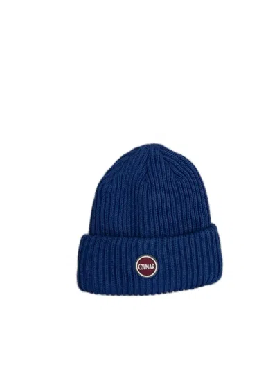 Colmar Logo-patch Knitted Beanie In Nocturne